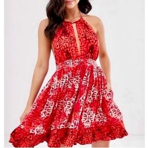 Free People Beach Day Retro Boho Summer Dress Size L